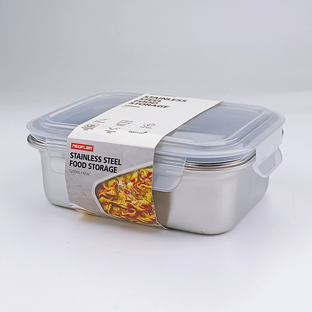 Stainless Steel Rectangle Food Container – Ema's Table