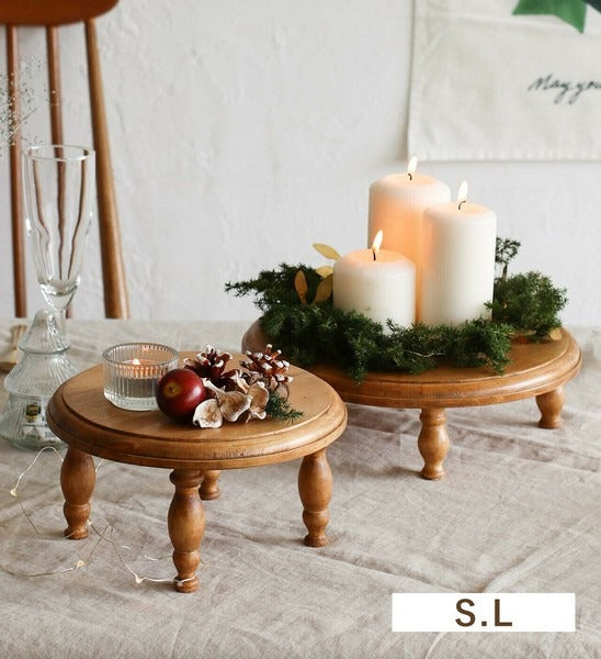 Wood Rounds Display Pine Wood Round Display Stand – Ema's Table