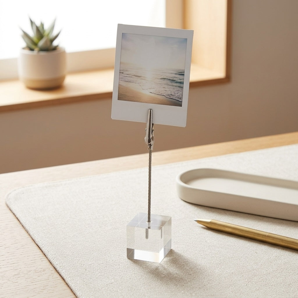 Acrylic Cube Photo & Card Stand – Ema's Table