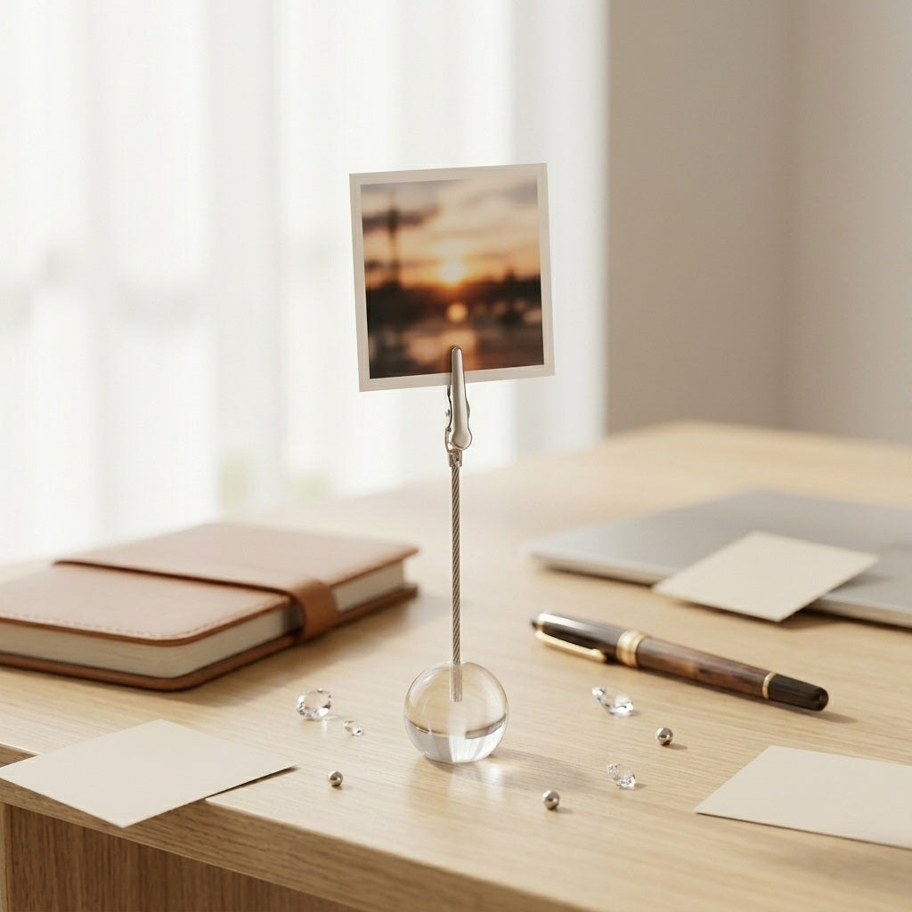 Acrylic Sphere Photo & Card Stand – Ema's Table